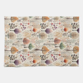 Whimsical Woodland Waterverf Forest Theedoek (Horizontaal)