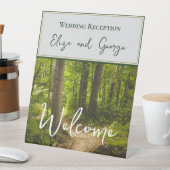 Whimsical Woodland Wedding Reclamebord Met Voetstuk (Insitu)