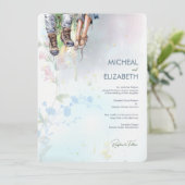 Whimsical Woodland Wildflower Meadow Script Kaart (Staand voorkant)