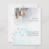 Whimsical Woodland Wildflower Meadow Script RSVP Kaartje (Voorkant)