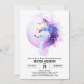 Whimsical Woodland Wolf Baby shower Kaart (Voorkant)