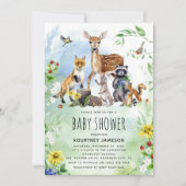 Whimsical Woodland Wonders Baby shower Kaart (Voorkant)