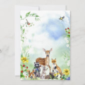 Whimsical Woodland Wonders Baby shower Kaart (Achterkant)