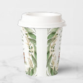 Whimsical Woodland Wonders: Botanische en Dieren Papieren Bekers (Rechts)