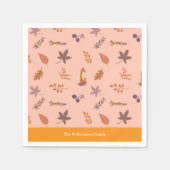 Whimsical Woodlands Herfst Vibes personaliseren fa Servet (Voorkant)