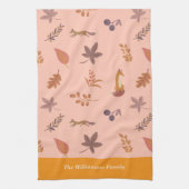 Whimsical Woodlands Herfst Vibes personaliseren fa Theedoek (Verticaal)