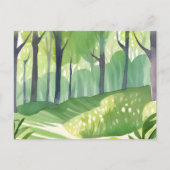 Whimsical Woods | Bos Waterverf Landschap Briefkaart (Voorkant)