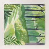 Whimsical Woods | Bos Waterverf Landschap Legpuzzel (Horizontaal)
