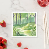 Whimsical Woods | Forest Watercolor Landscape Servet (Insitu)