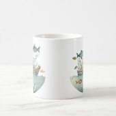 Whimsical woonboot koffiemok (Center)