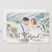 Whimsical Words | Foto-aankondiging van We Eloped Kaart (Voorkant)