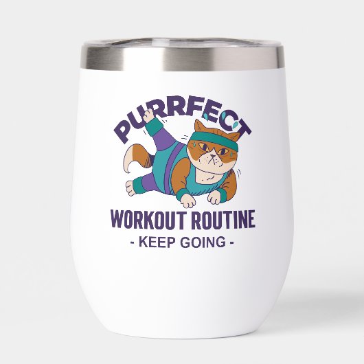 Whimsical Workout Cat (Achterkant)