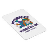 Whimsical Workout Cat Magneet (Rechterzijde)