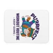 Whimsical Workout Cat Magneet (Horizontaal)