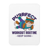 Whimsical Workout Cat Magneet (Verticaal)