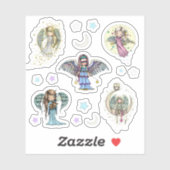 Whimsical World Angels Sweet Angel Art Sticker (Vel)
