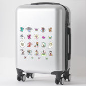 Whimsical World Karakters Stickers Fantasie Kunst (Koffer)