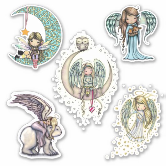 Whimsical World Stickers Angels Fairies Schattige! (Voorkant)