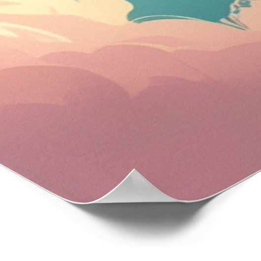 Whimsical World Wonders: drijvende stadsgezichten Poster (Hoek)