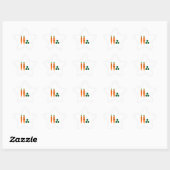 Whimsical Wortelen en Erwten Ster Sticker (Vel)