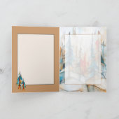Whimsical Woud Winter Kerstmis Feestdagen Kaart (Binnen)