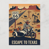 Whimsical WPA-stijl reizen Briefkaart (Voorkant)