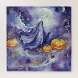 Whimsical Wraith: Het betoverde pompoenpad Legpuzzel
