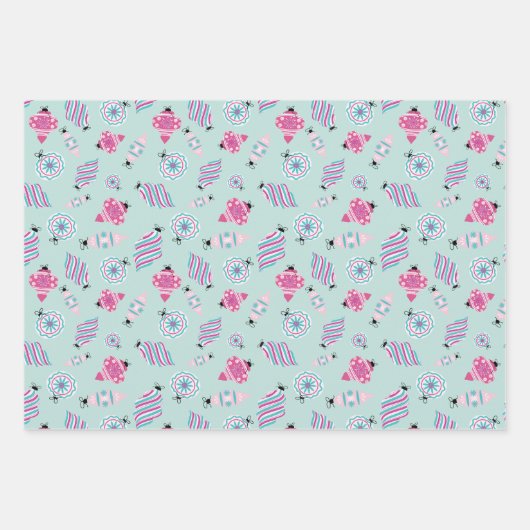 Whimsical Wrapping Paper Set van 3 vellen (Voorkant)