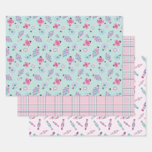 Whimsical Wrapping Paper Set van 3 vellen