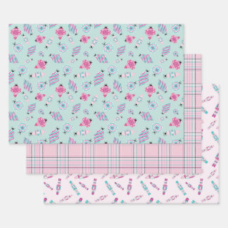 Whimsical Wrapping Paper Set van 3 vellen
