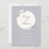 Whimsical Wreath Bohemian Wedding Invitation Kaart (Voorkant)