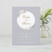 Whimsical Wreath Bohemian Wedding Invitation Kaart (Staand voorkant)