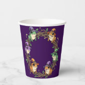 Whimsical Wreath Border Adorned With Witchy Toads Papieren Bekers (Voorkant)
