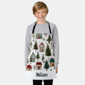 Whimsical Xmas Apron – Child’s Name Schort (Gedragen)