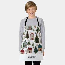 Whimsical Xmas Apron – Child’s Name Schort