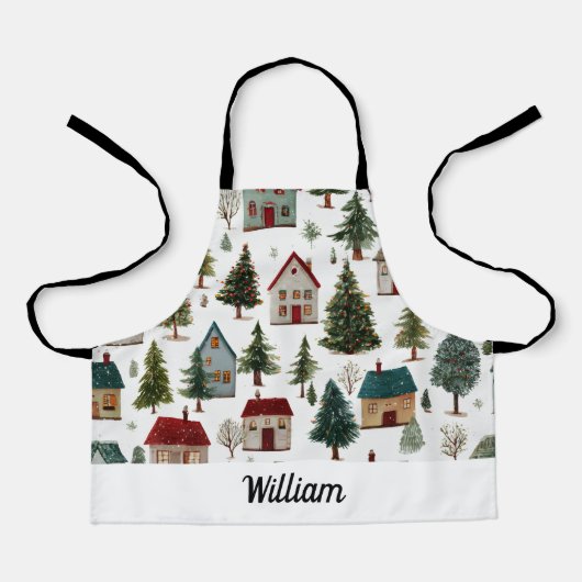 Whimsical Xmas Apron – Child’s Name Schort (Voorkant)