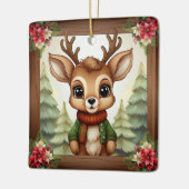 Whimsical Xmas Reindeer Holiday Decoration  🦌🎄 Keramisch Ornament (Links)
