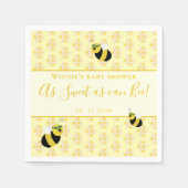 Whimsical Yellow Bee Honingraat Baby shower Decor Servet (Voorkant)