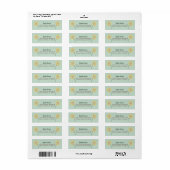 Whimsical Yellow Blue Sunflower Floral gekleurd Etiket (Full Sheet)
