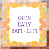 Whimsical Yellow Border Raamsticker (Vel 2)