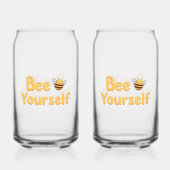Whimsical Yellow Bumblebee and Quote Blikvorm Glas (Voorkant)