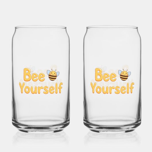 Whimsical Yellow Bumblebee and Quote Blikvorm Glas (Voorkant)