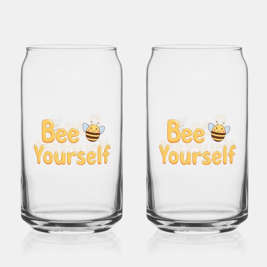 Whimsical Yellow Bumblebee and Quote Blikvorm Glas (Achterkant)