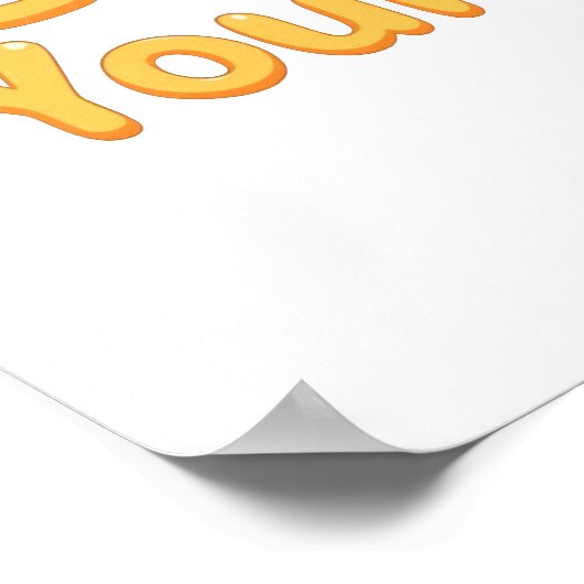 Whimsical Yellow Bumblebee and Quote Poster (Hoek)