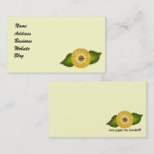 Whimsical Yellow Daisy Visitekaartje (Voorkant / Achterkant)