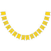 Whimsical Yellow Happy Birthday Vlaggetjes (Alle)