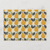 Whimsical Yellow Pear Illustration Informatiekaartje (Achterkant)