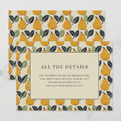 Whimsical Yellow Pear Illustration Informatiekaartje (Voorkant / Achterkant)
