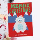 Whimsical Yeti Christmas Feestdagenkaart
