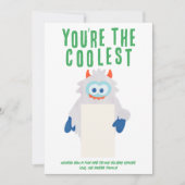 Whimsical Yeti Holiday Coach Gift Kaart Houder (Voorkant)